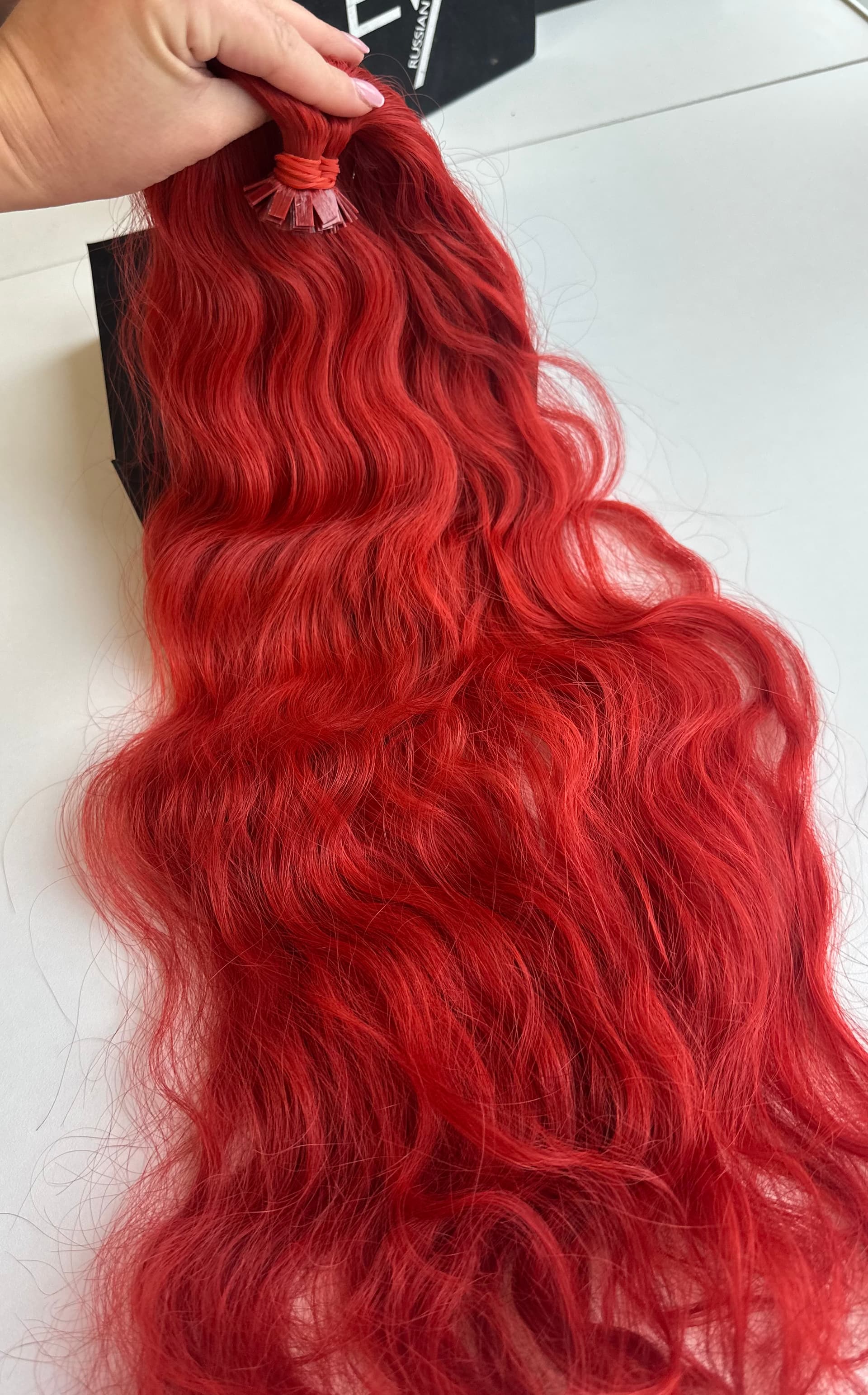 Extensiones de Queratina para Cabello Slavic Red Ondulado