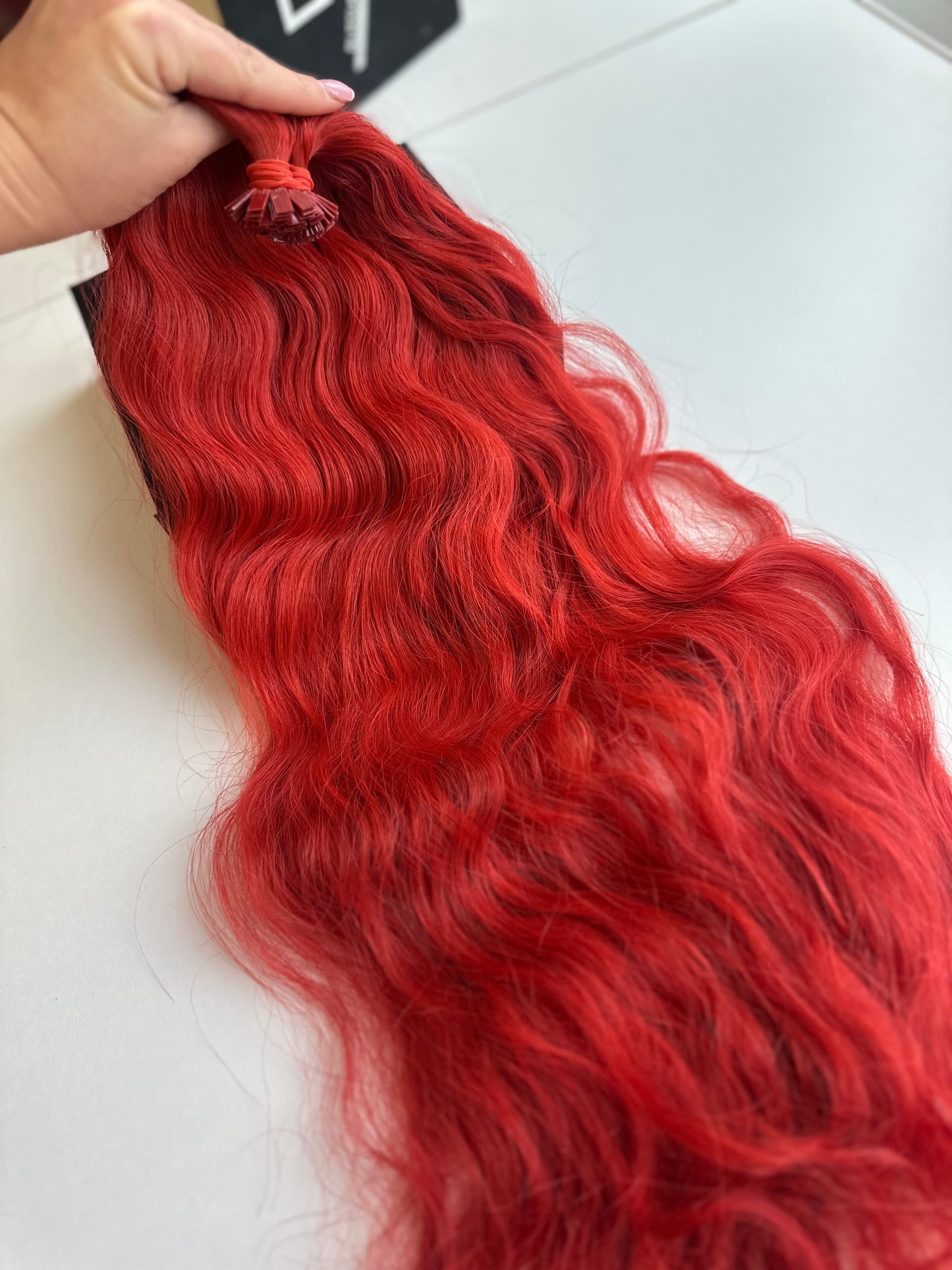 Extensiones de Queratina para Cabello Slavic Red Ondulado