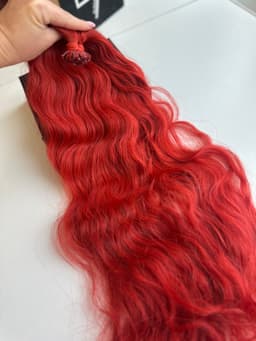 Extensiones de Queratina para Cabello Slavic Red Ondulado