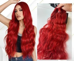 Extensions kératine cheveux russes rouges ondulés