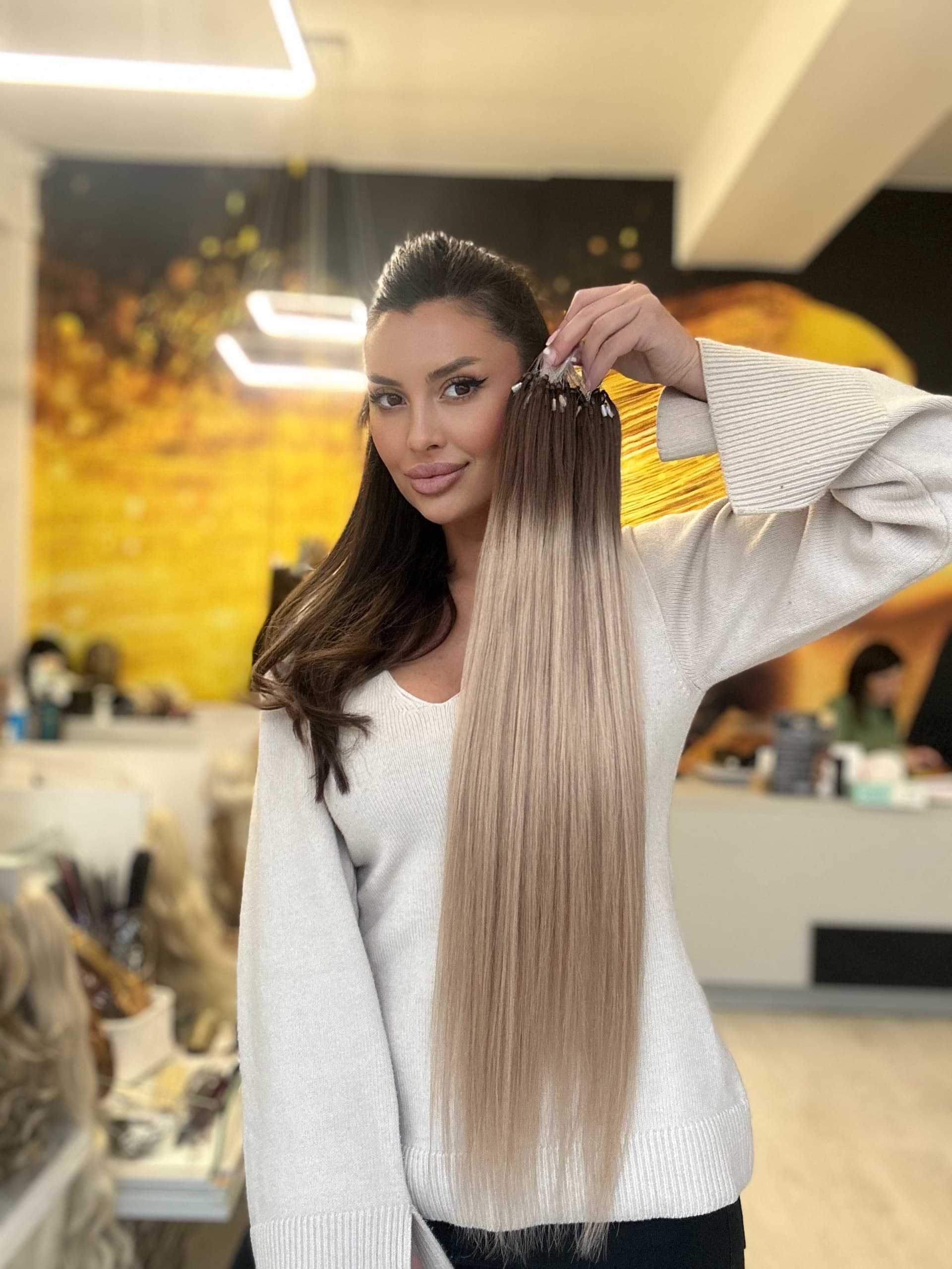 Przedłużenia Microring Luxe Ombre #4/ #20