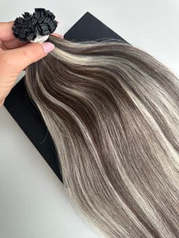 Extensioni di Cheratina Capelli Slavi Balayage #3/#12