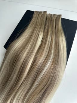 Extensii Invisible Tape Balayage #8/Silver/#8 Extensii Invisible Tape Balayage #8/Silver/#8