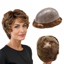 Prothèse capillaire pour femmes Blond Foncé