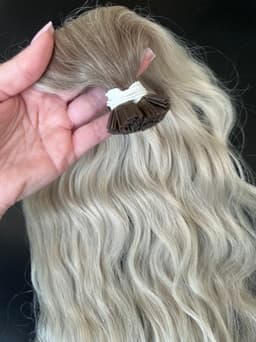 Extensje Keratynowe Russian Hair Ombre #8/Silver Falowane