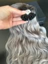 Extensii Cheratina Russian Hair Ombre #1B/Light Grey