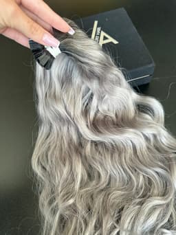 Extensii Cheratina Russian Hair Ombre #1B/Light Grey