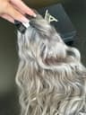 Extensii Cheratina Russian Hair Ombre #1B/Light Grey