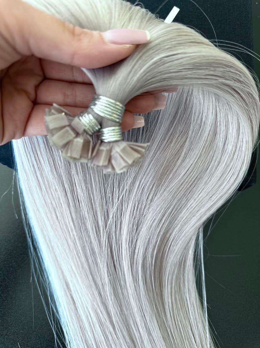 Extensii MICRO KERATINA Russian Hair Blond Grey