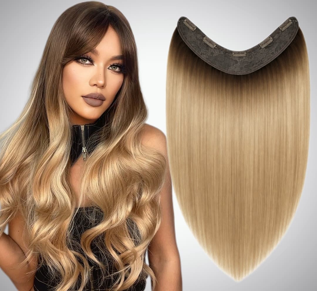 Trese de Par Natural V-Shape Luxe Ombre #4/#20