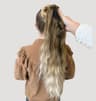 Coada de Par cu Cleste Ombre Blond Bej/ Blond Deschis, 70 cm 