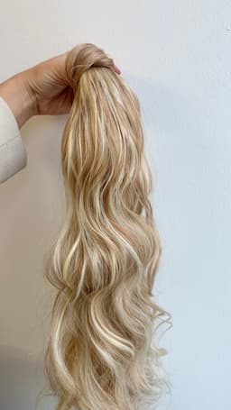 Wellige Haarverlängerung mit Klettverschluss Balayage #24/#60