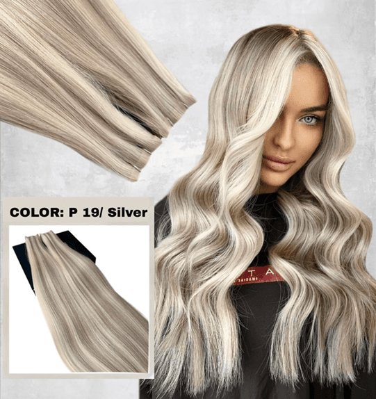 Extensioni Invisible Tape Balayage #19/Silver