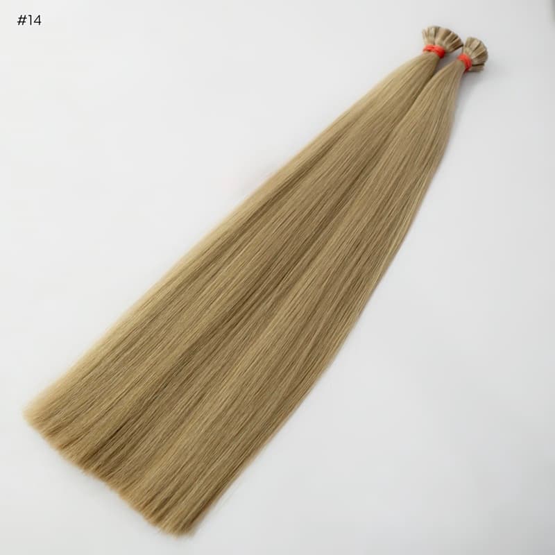 Slawische Keratin-Haarverlängerungen #12 Blond Frappe