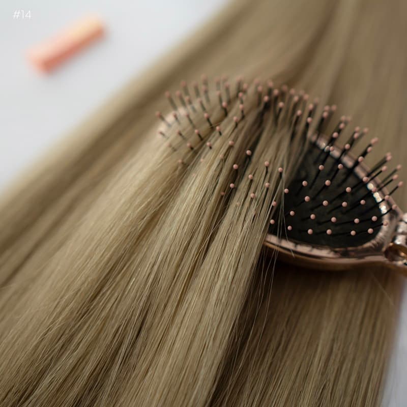 Slawische Keratin-Haarverlängerungen #12 Blond Frappe
