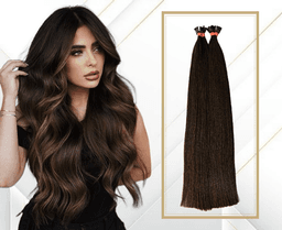 Keratin Extensions Slavic Hair #3 Chocolate