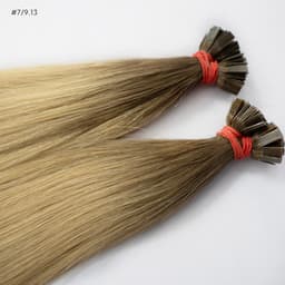 Przedłużenia z keratyny włosów słowiańskich Ombre #7/ #9.13