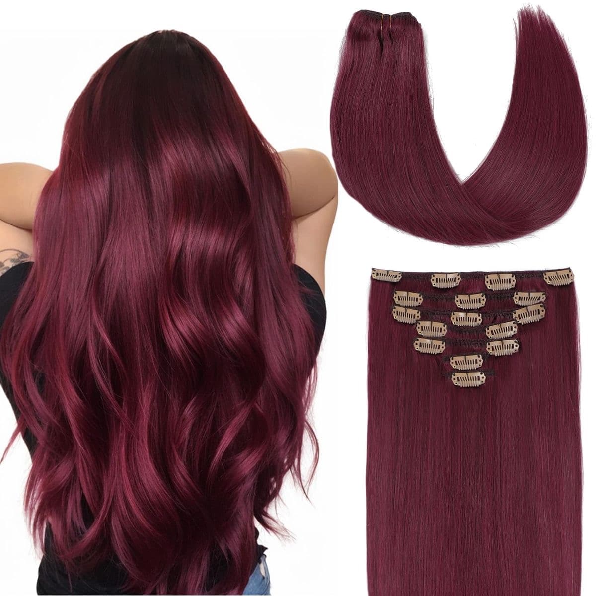 Clip-on Russian Burgundy