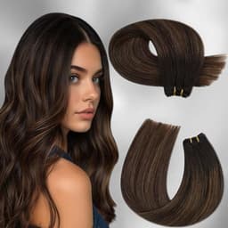 Luxe Balayage Haarverlängerungen am Meter 1B #7