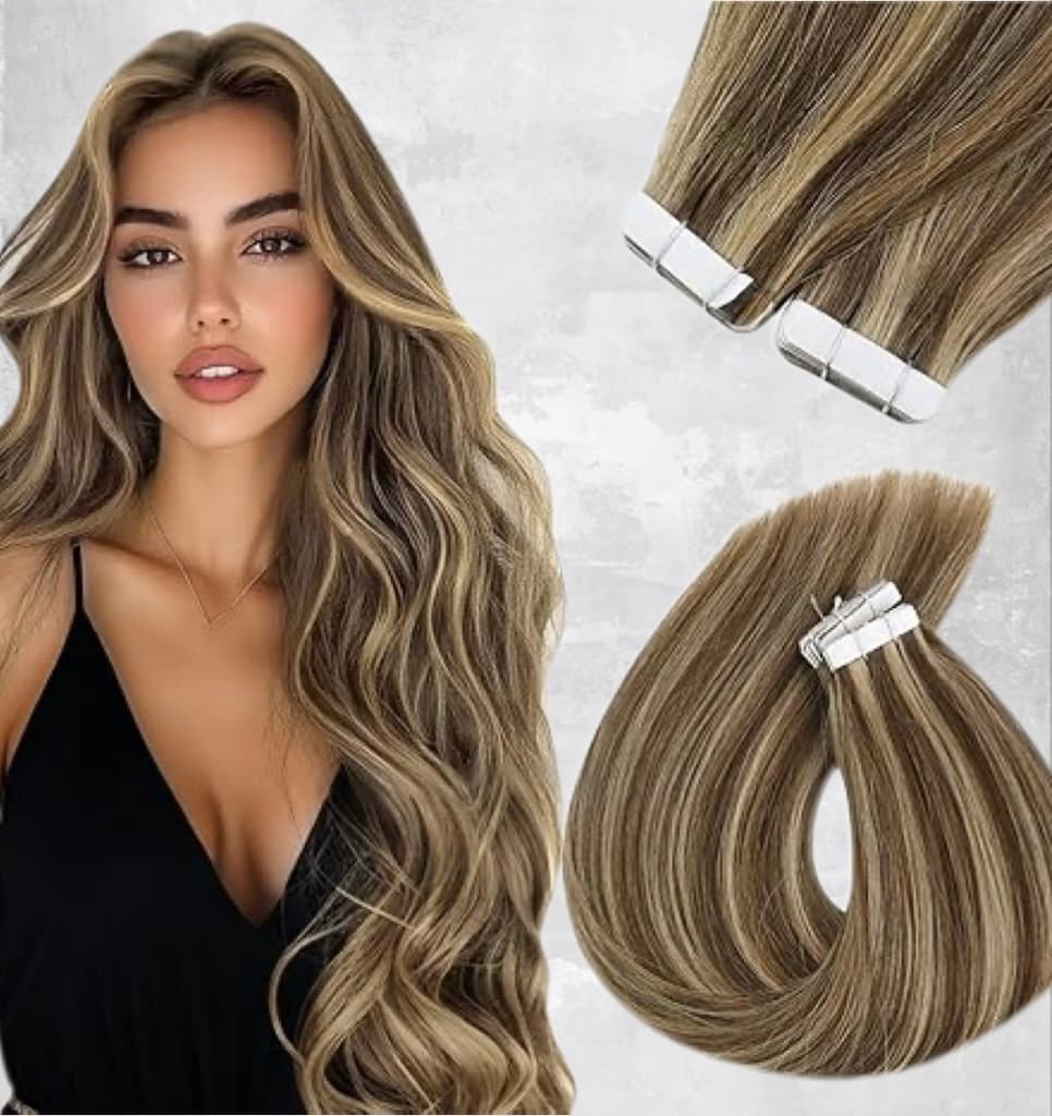 Extensiones Tape In con Mechas #4 #27
