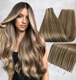 Tape-In Extensions Diamond Balayage #6/Silber