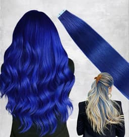 Tape-In Extensions Blau