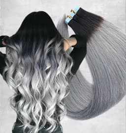 Extensiones Tape In Ombre 1B Gris