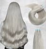 Extensii Tape In White Platinum Grey