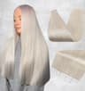 Extensii Tape In White Platinum Light Grey
