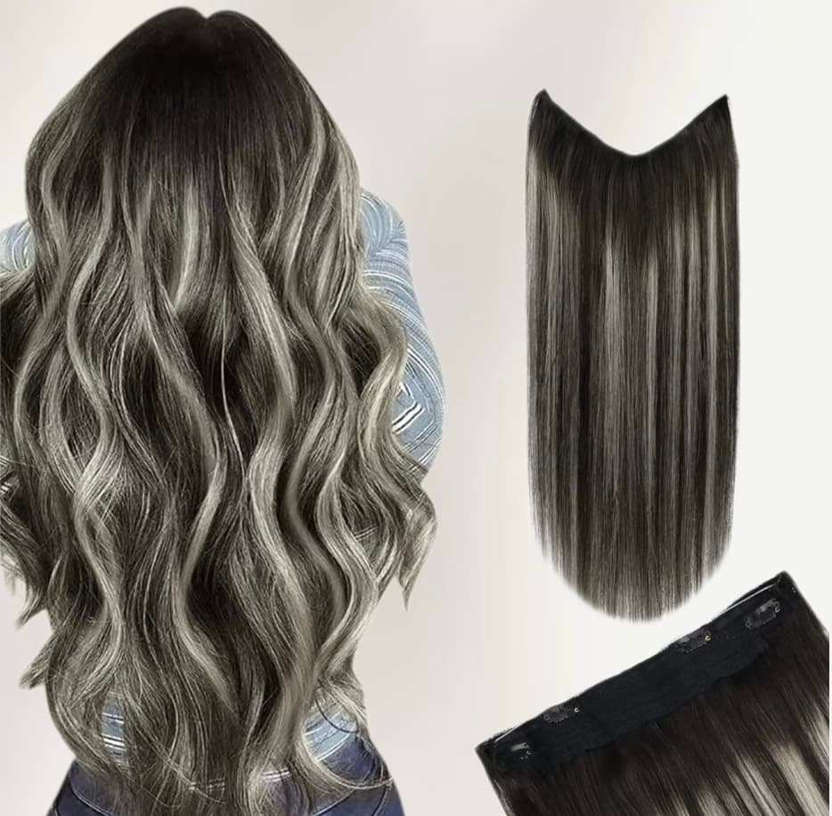 Tresy włosów Oskar Balayage #1B/ Grey/ #1B