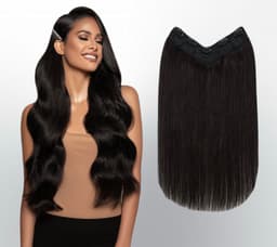 Trese de Par Natural V-Shape Luxe Saten Inchis #2