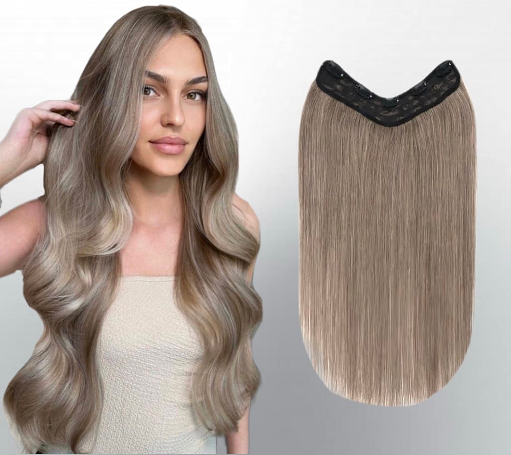 Trese de Par Natural V-Shape Luxe #20 Blond Bej Deschis