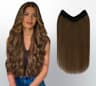 Trese de Par Natural V-Shape #7 Saten Deschis