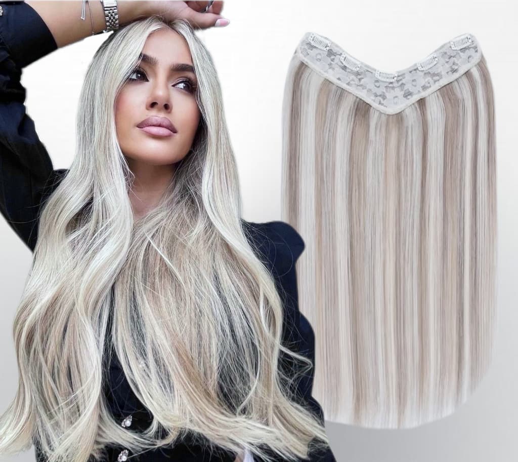 V-SHAPE Hair Weft Balayage #19/Silber