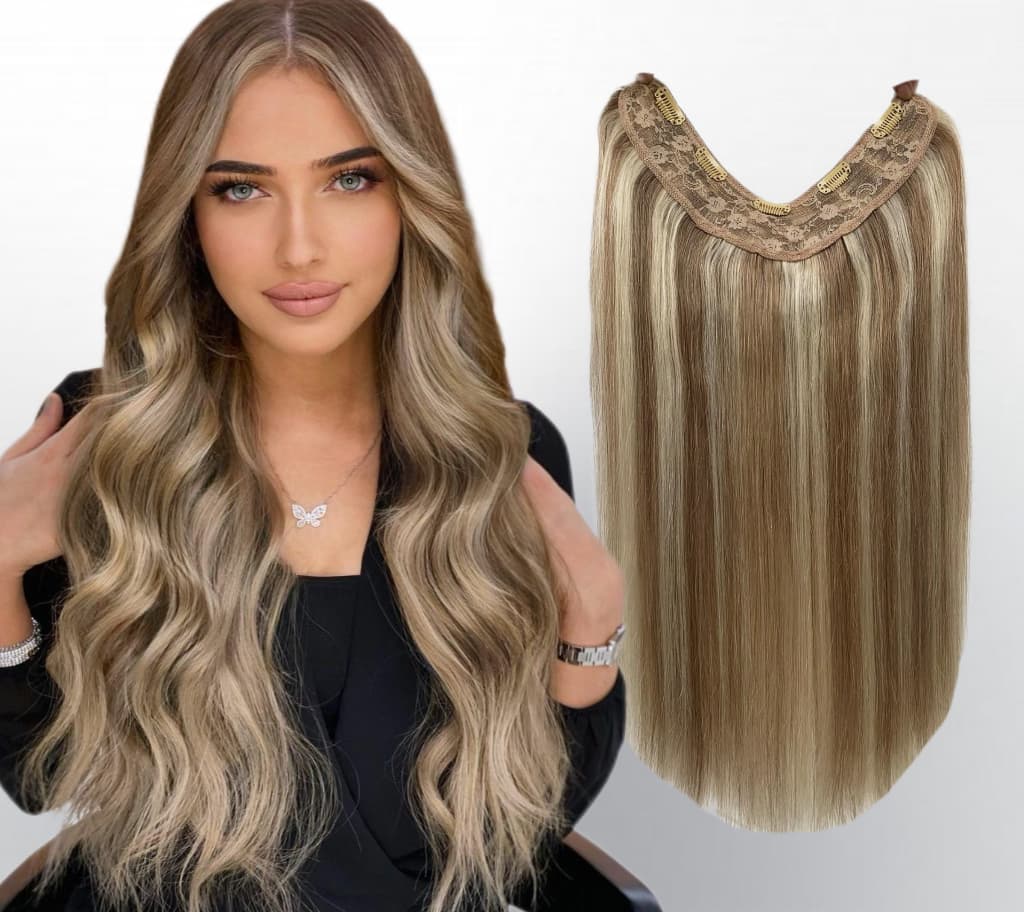 Trese de Par Natural V-Shape Balayage #7/#18