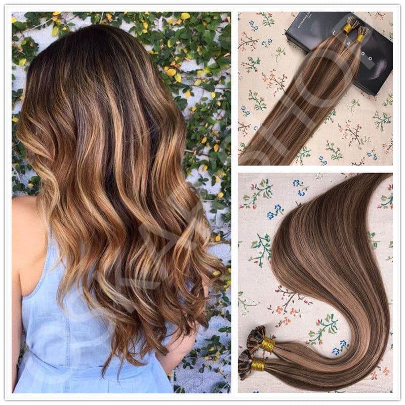 Extensions kératine Luxe Balayage #4 #27