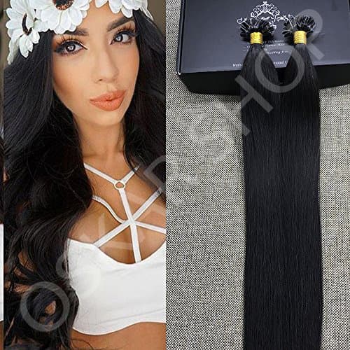 Extensions kératine Luxe Noir Bleuâtre