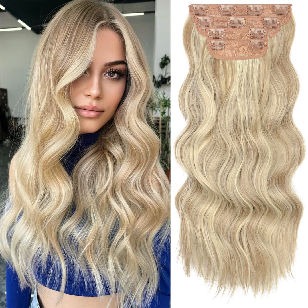 Extensii clip-on sintetic (super volum) Blond Suvitat II, 200g