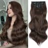 Extensii clip-on sintetic (super volum) Saten Natural #8, 200g