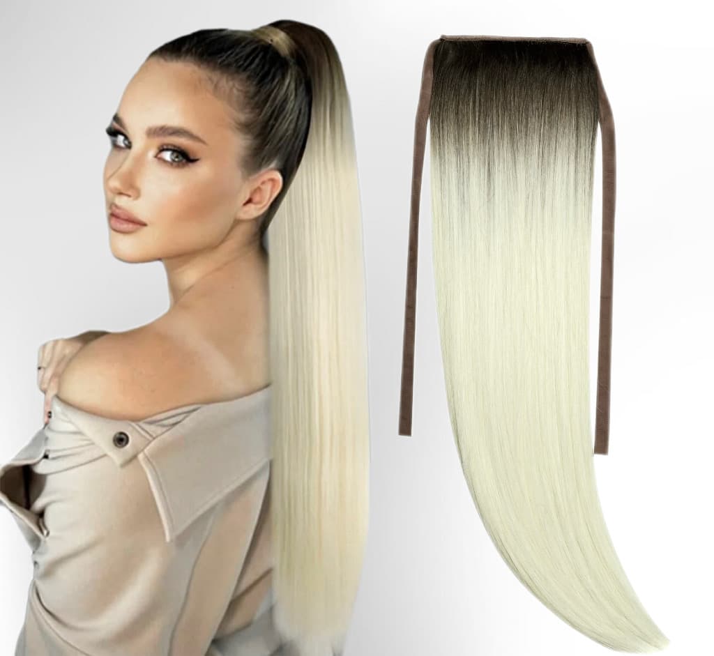 Coada de par Russian Hair Ombre #1B/ Silver