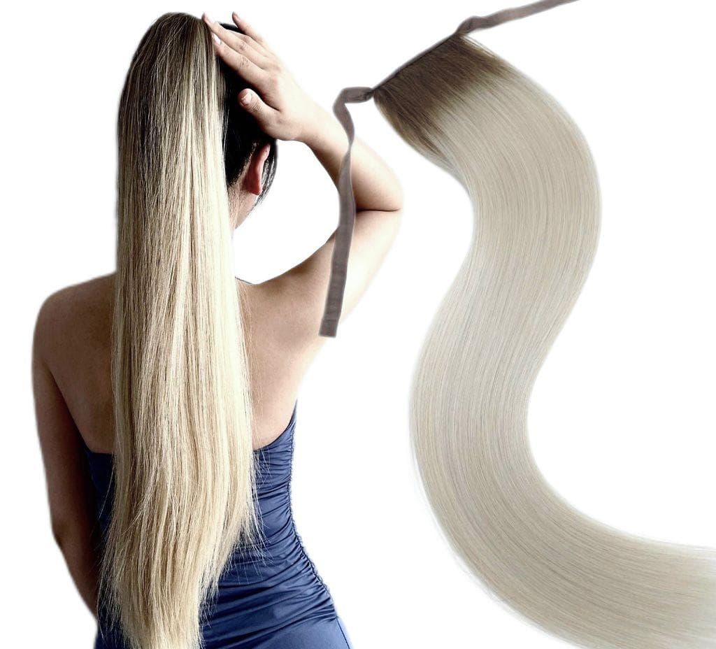 Luxe Ombre Haarteil mit Stirnband #7/Silber
