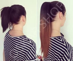 Coda di Capelli Ombre con Fasce #1B /#7