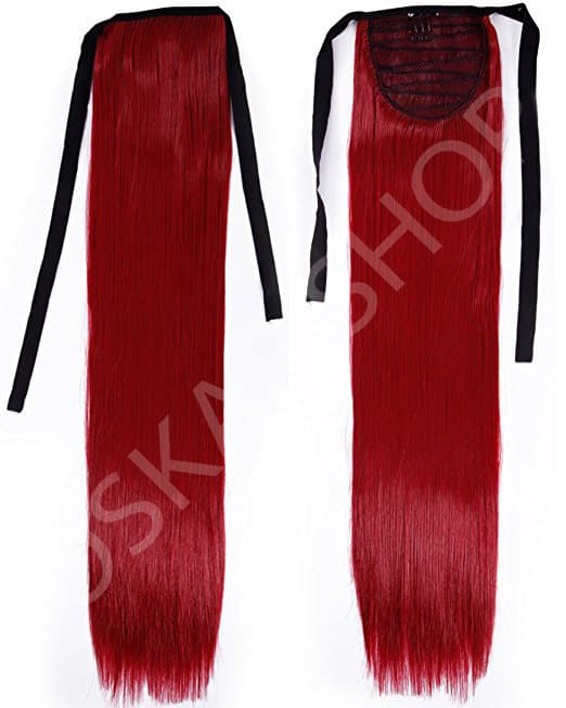 Coleta de Pelo con Diademas Roja