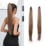 Coada de Par cu Cleste  Saten Natural, 70 cm