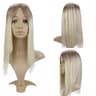 Peruca partiala Blond Nisipiu/Light Grey