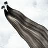 Extensii Nanoring Russian Balayage #1B/ Grey/ #1B