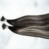 Extensii Nanoring Russian Balayage #1B/ Grey/ #1B