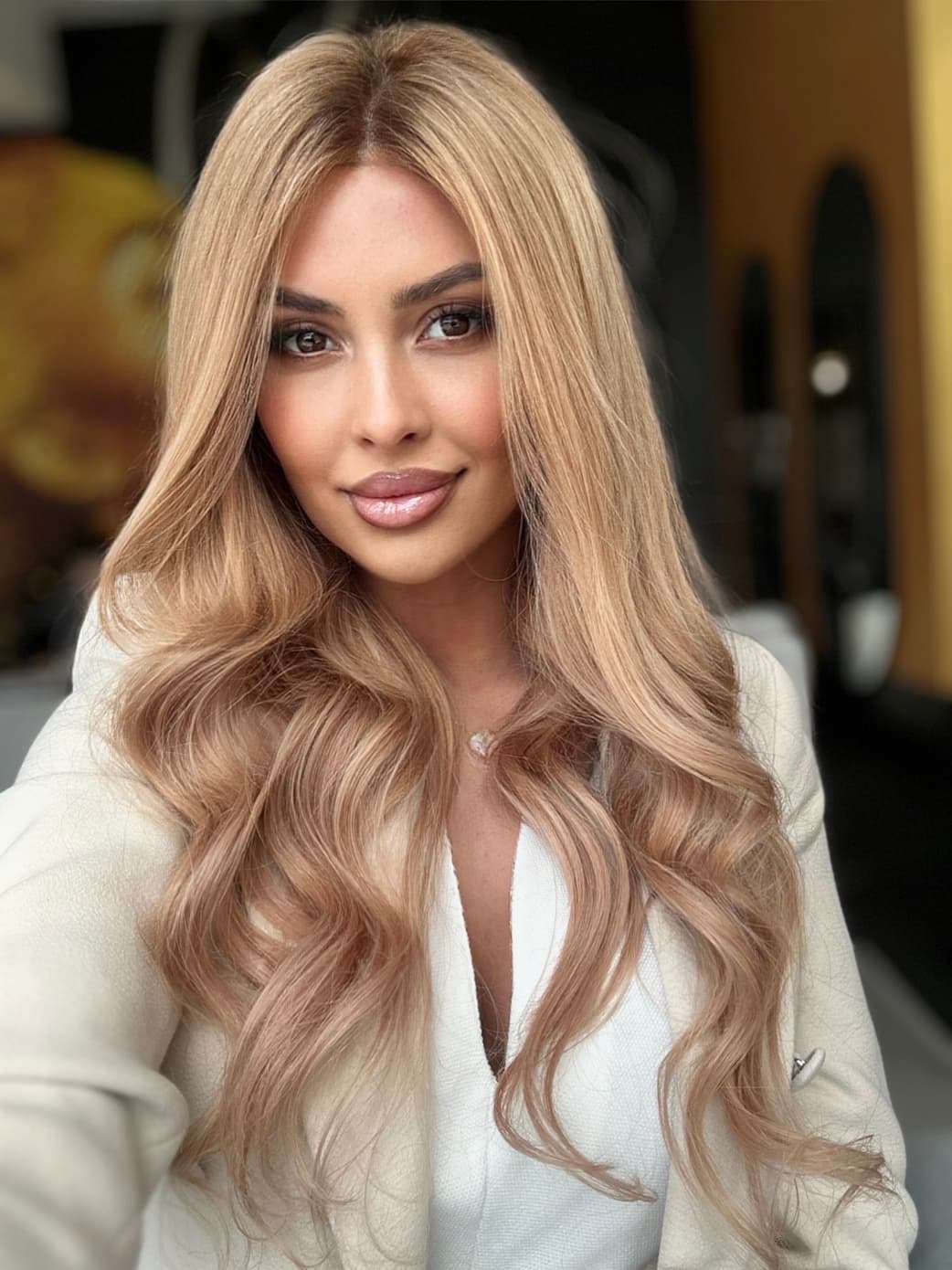 Peruca Honey Blonde
