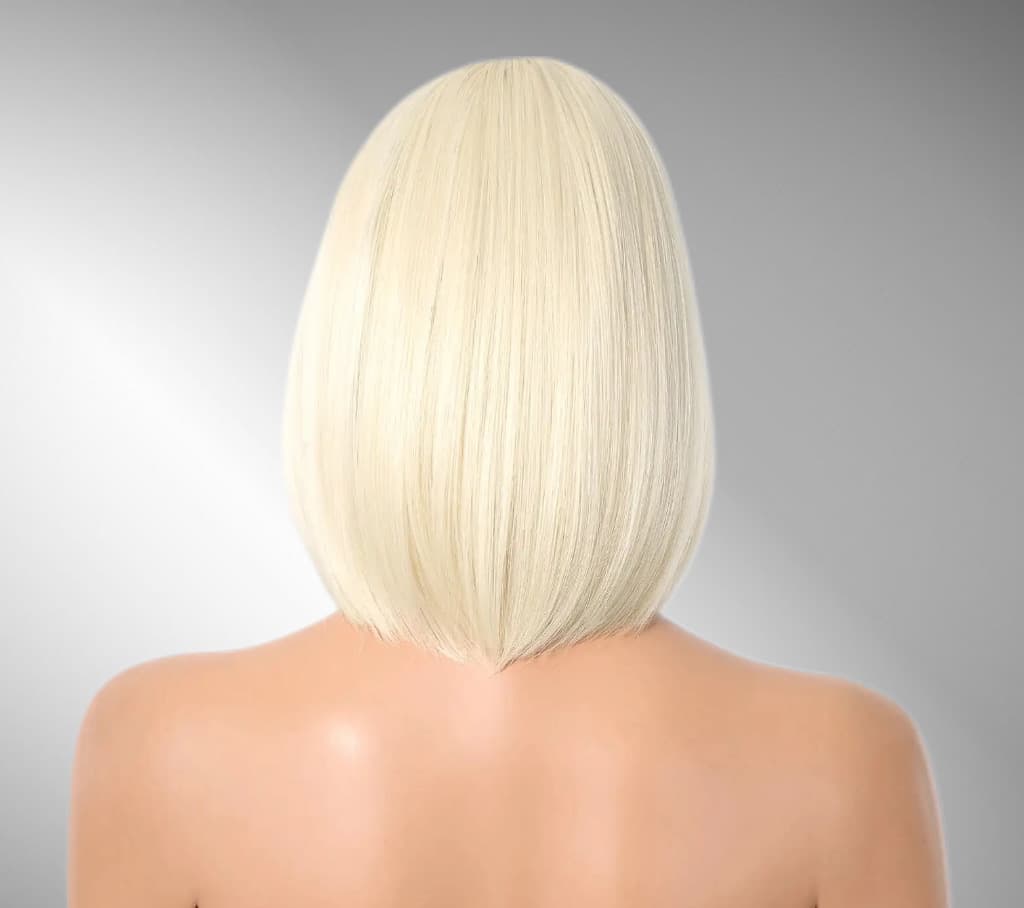 Peluca bob rubio platino