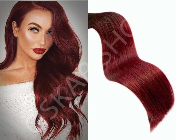 Coda di Capelli a Doppio Uso Burgundy